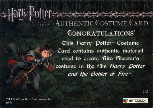 C12 - Rita Skeeter's Coat - Back