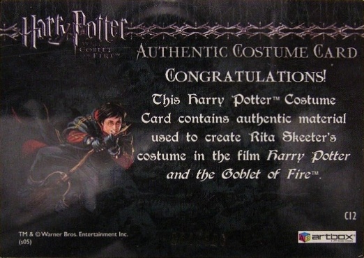 C12 - Rita Skeeter's Coat - Back