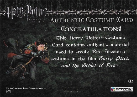 C12 - Rita Skeeter's Coat - Back