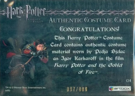 C14 - Igor Karkaroff's Yule Ball Costume - Back