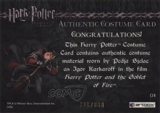 C14 - Igor Karkaroff's Yule Ball Costume - Back