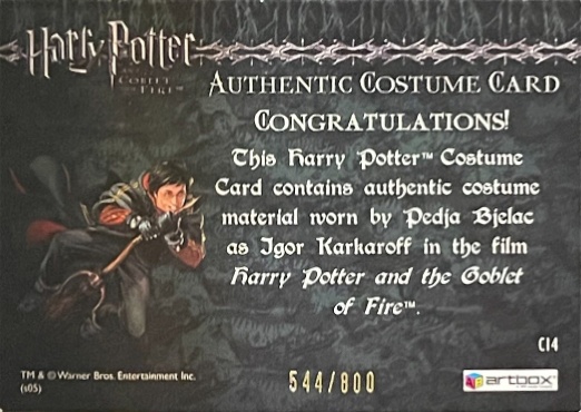 C14 - Igor Karkaroff's Yule Ball Costume - Back