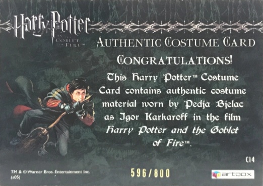 C14 - Igor Karkaroff's Yule Ball Costume - Back