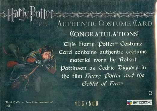 C2 - Cedric Diggory First Task Costume - Back