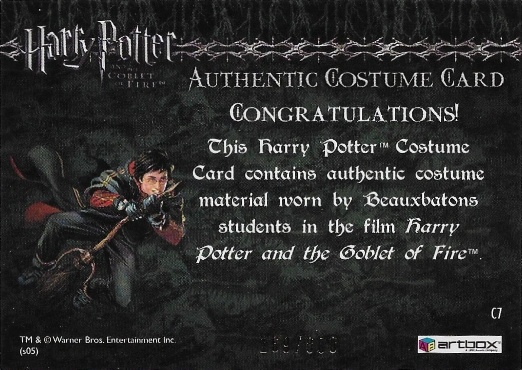 C7 - Beauxbatons Students Costume - Back