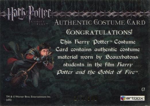 C7 - Beauxbatons Students Costume - Back