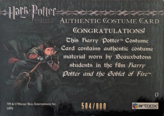 C7 - Beauxbatons Students Costume - Back