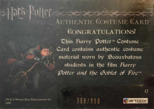 C7 - Beauxbatons Students Costume - Back