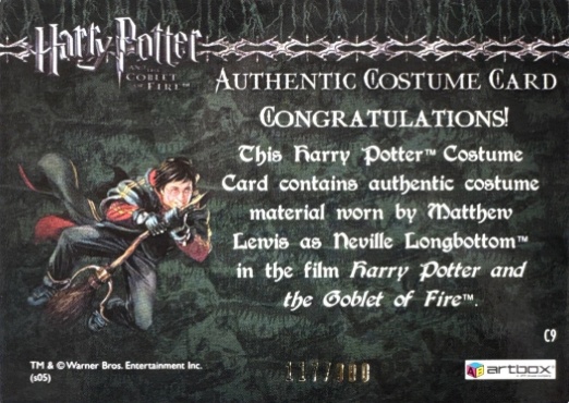 C9 - Neville Longbottom's Pajamas - Back