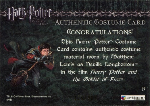 C9 - Neville Longbottom's Pajamas - Back