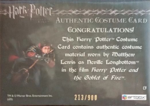 C9 - Neville Longbottom's Pajamas - Back