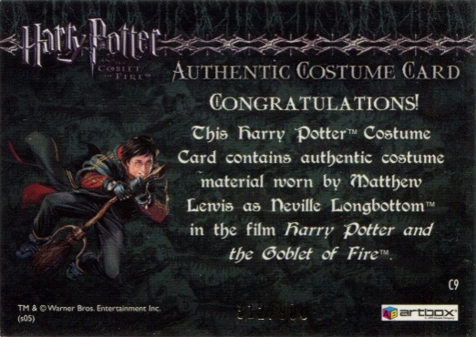 C9 - Neville Longbottom's Pajamas - Back