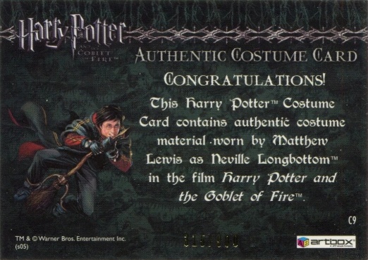 C9 - Neville Longbottom's Pajamas - Back