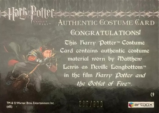 C9 - Neville Longbottom's Pajamas - Back