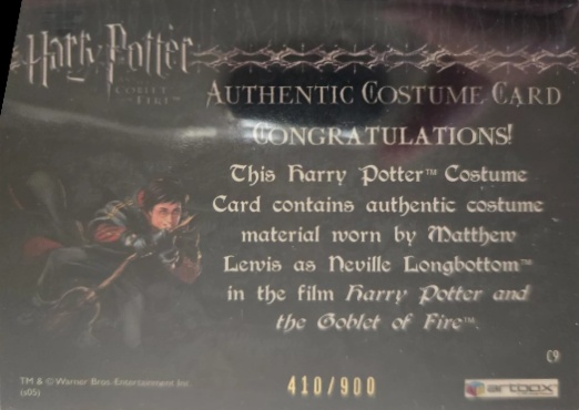 C9 - Neville Longbottom's Pajamas - Back