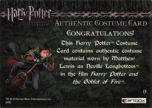 C9 - Neville Longbottom's Pajamas - Back