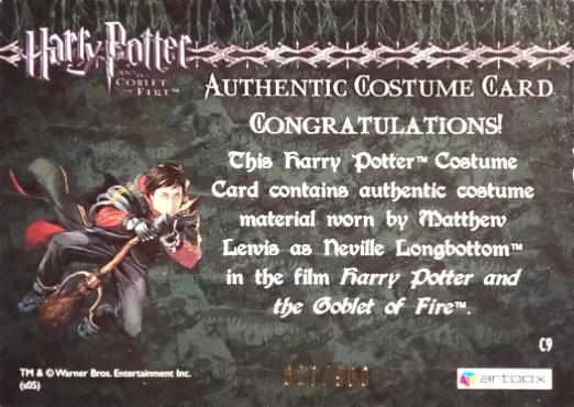 C9 - Neville Longbottom's Pajamas - Back
