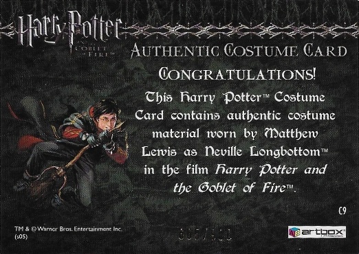 C9 - Neville Longbottom's Pajamas - Back