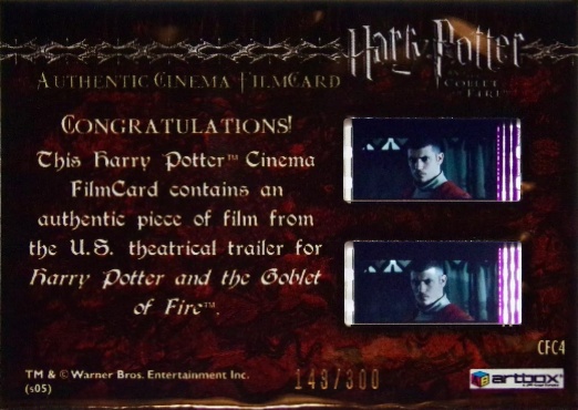 CFC4 - Goblet of Fire - Back