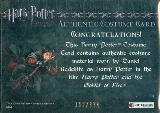 C1a - Harry Potter's First Task Robes - Back