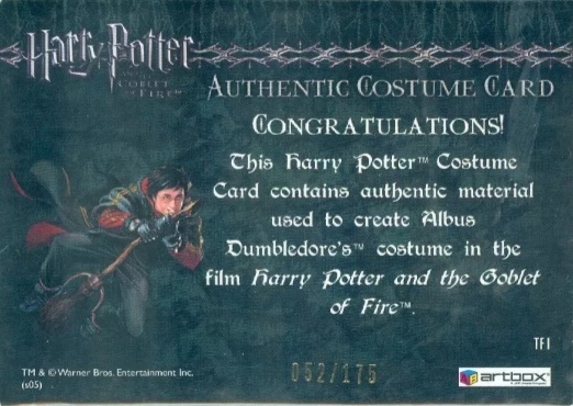 TF1 - Dumbledore's Robes - Back