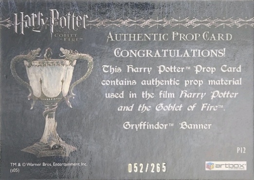 P12 - Gryffindor Banner - Back