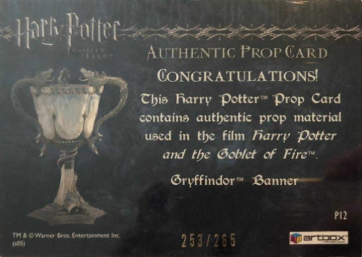 P12 - Gryffindor Banner - Back