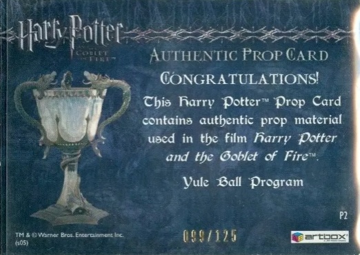 P2 - Yule Ball Program - Back