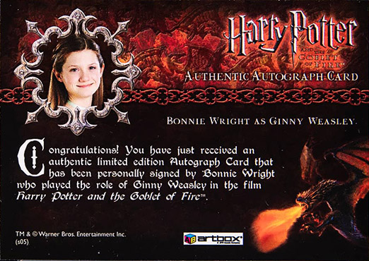 Bonnie Wright as Ginny Weasley - Back