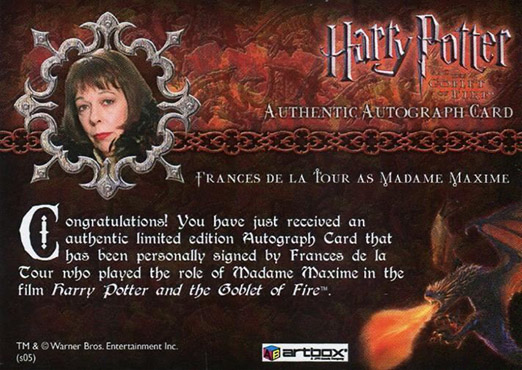 Frances De La Tour as Madam Maxime - Back