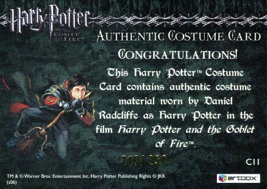 C11 - Harry Potter's Third Task Costume - Back