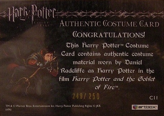 C11 - Harry Potter's Third Task Costume - Back