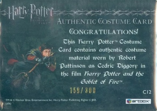 C12 - Cedrick Diggory's Third Task Costume - Back