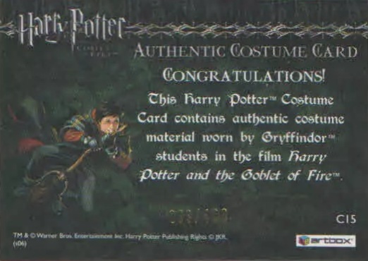 C15 - Gryffindor Student Ties - Back