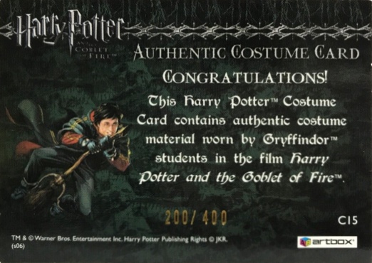 C15 - Gryffindor Student Ties - Back