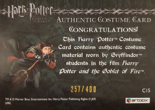 C15 - Gryffindor Student Ties - Back