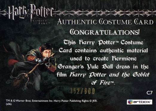 C7 - Hermione's Granger's Yule Ball Dress - Back