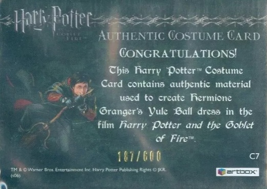 C7 - Hermione's Granger's Yule Ball Dress - Back