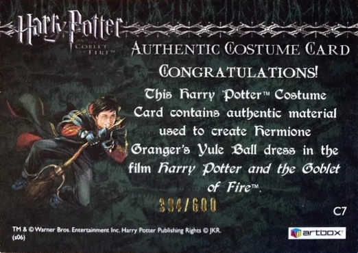 C7 - Hermione's Granger's Yule Ball Dress - Back