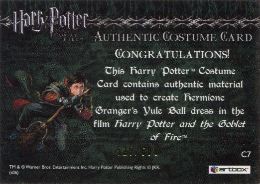 C7 - Hermione's Granger's Yule Ball Dress - Back