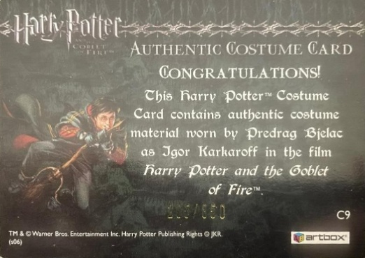 C9 - Igor Karkaroff's Yule Ball Costume - Back