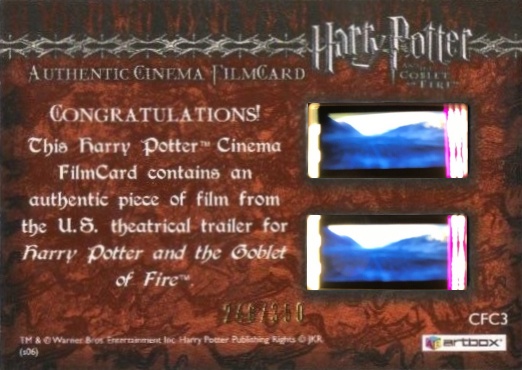 CFC3 - Dumbledore and Goblet of Fire - Back