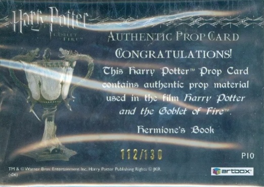 P10 - Hermione's Book - Back