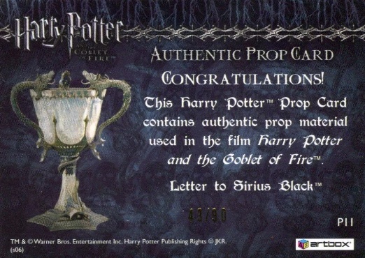P11 - Letter to Sirius Black - Back