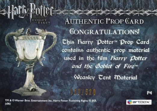 P4 - Weasley Tent Material - Back