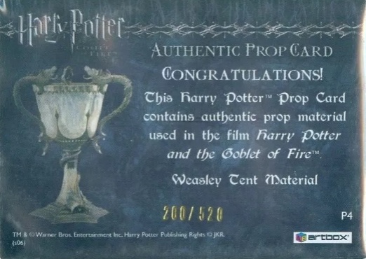 P4 - Weasley Tent Material - Back