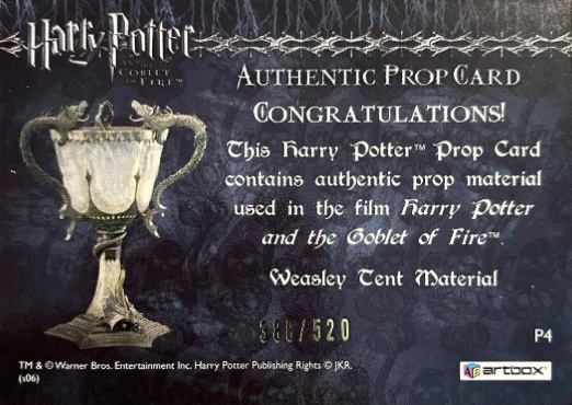 P4 - Weasley Tent Material - Back