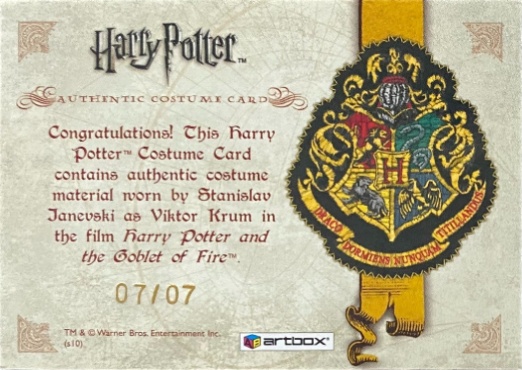 Victor Krum's Coat Claw - Back