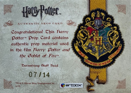 Victor Krum's Wooden Staff - Back