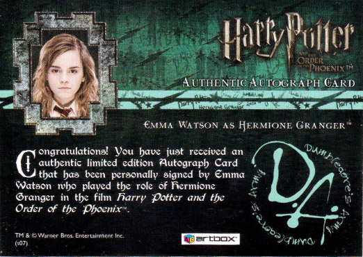 Emma Watson as Hermione Granger - Back